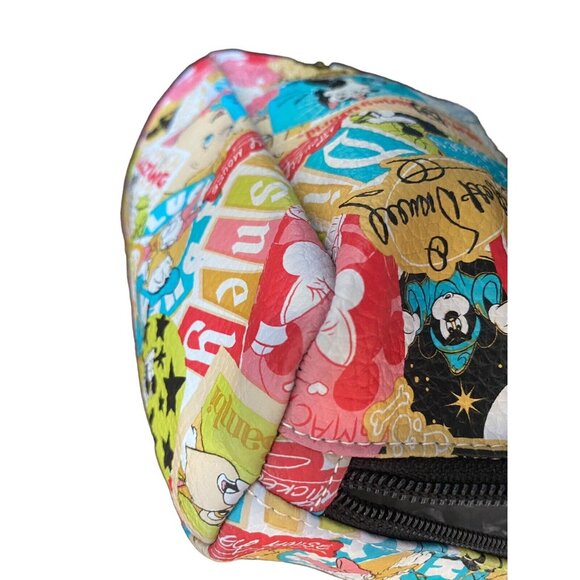 Disney Parks all Over Print Handbag Mickey Minnie Goofy Donald 2 Front Pockets - Picture 9 of 13